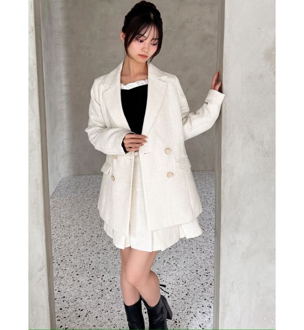 RESEXXY「ツイードミディジャケット【セットアップ着用可能】」|その他|