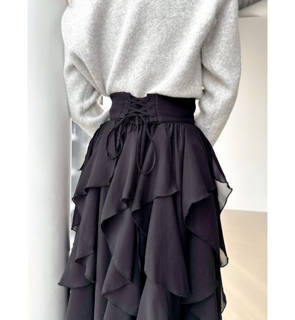 RESEXXY「ラッフルシアーロングスカート」|スカート|