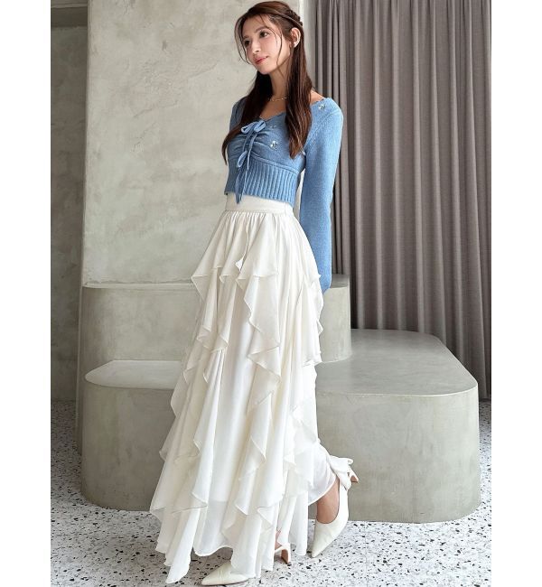 RESEXXY「ラッフルシアーロングスカート」|スカート|
