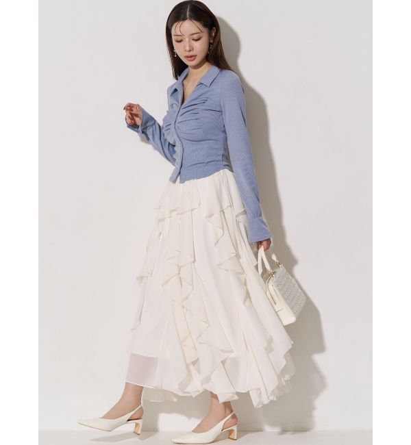 RESEXXY「ラッフルシアーロングスカート」|スカート|