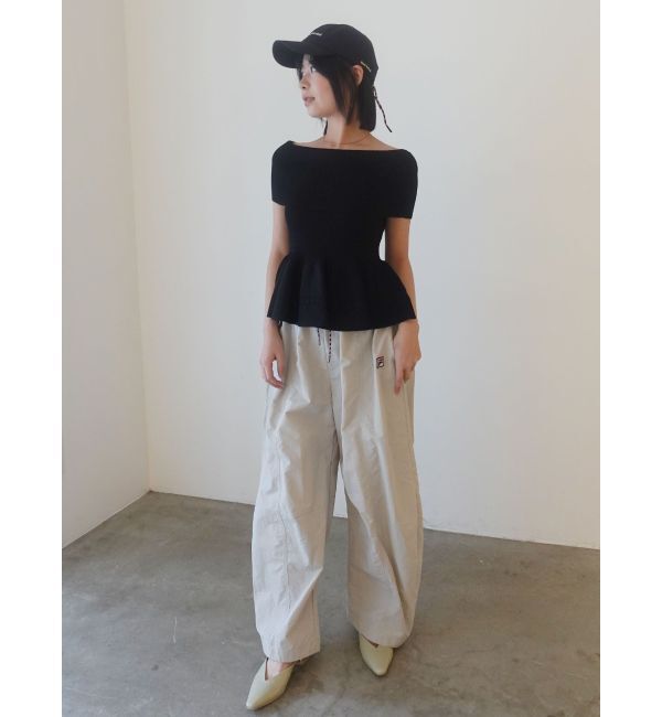 LAGUNAMOON「ペプラムオフショルニットプルオーバー」|ニット・セーター|