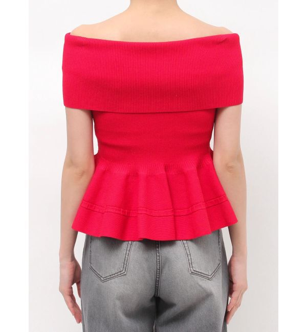 LAGUNAMOON「ペプラムオフショルニットプルオーバー」|ニット・セーター|