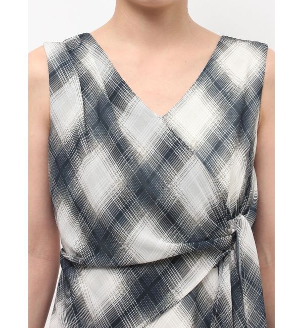 LAGUNAMOON「ノットカシュクールチェックワンピース」|ワンピース|