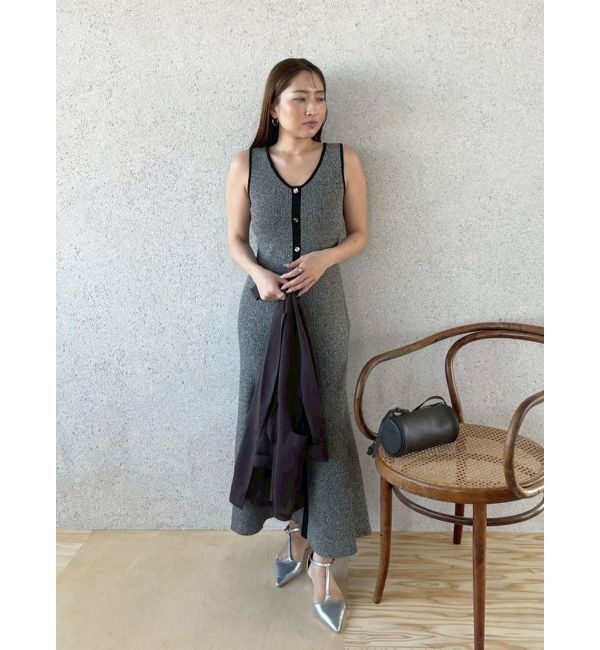 LAGUNAMOON「フロントボタンランジニットワンピース」|ワンピース|