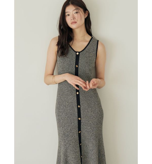 LAGUNAMOON「フロントボタンランジニットワンピース」|ワンピース|