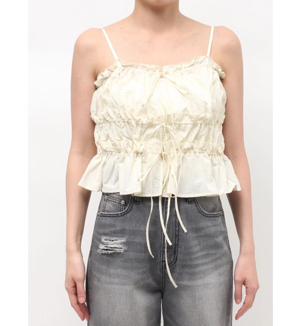 LAGUNAMOON「ギャザーペプラムキャミソール」|キャミソール|