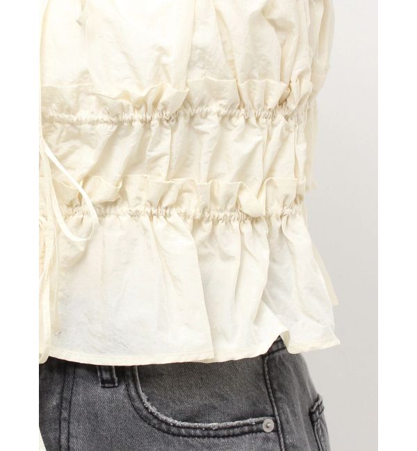 LAGUNAMOON「ギャザーペプラムキャミソール」|キャミソール|