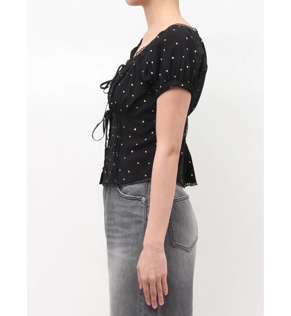 LAGUNAMOON「トリミングレースデザインブラウス」|シャツ・ブラウス|