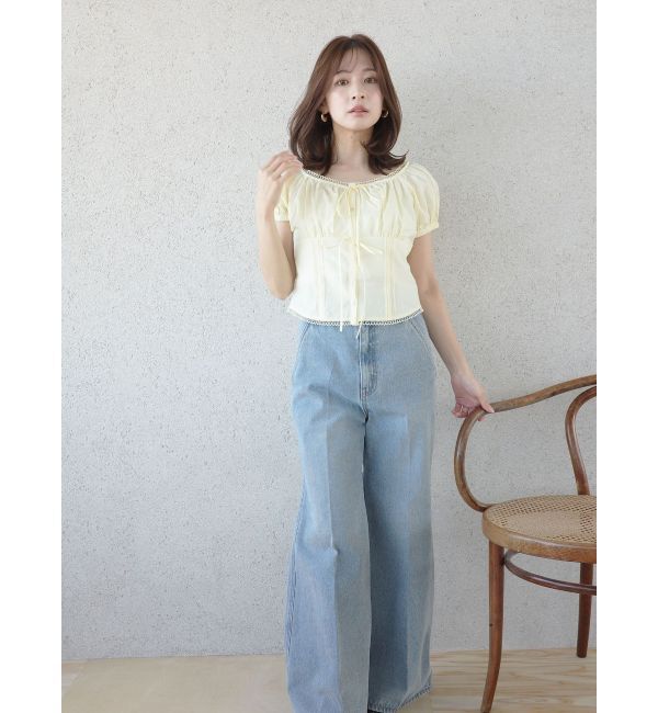 LAGUNAMOON「トリミングレースデザインブラウス」|シャツ・ブラウス|