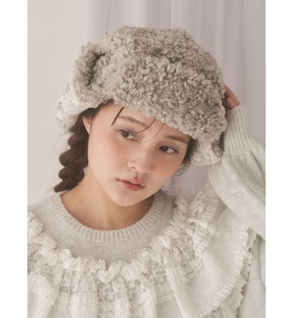merry jenny「レースドッキングボアハット」|ハット|