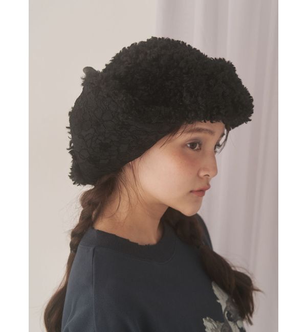 merry jenny「レースドッキングボアハット」|ハット|