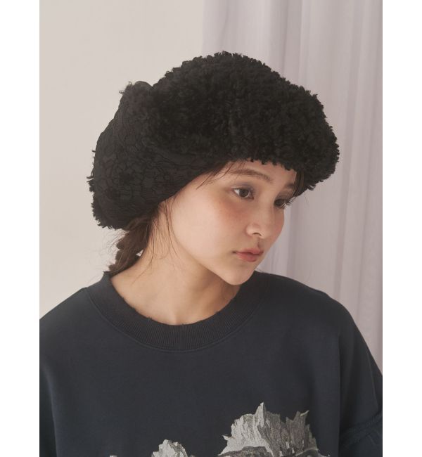 merry jenny「レースドッキングボアハット」|ハット|