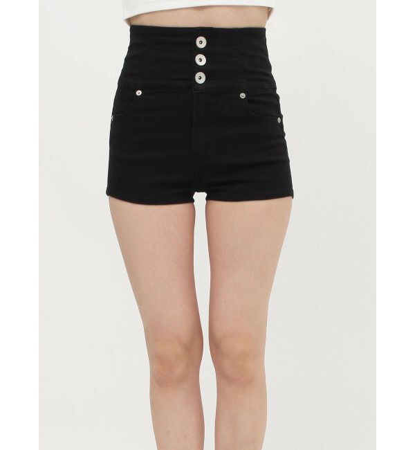 GYDA「ハイウエストボタン stretchy カラーショートパンツ」|その他|