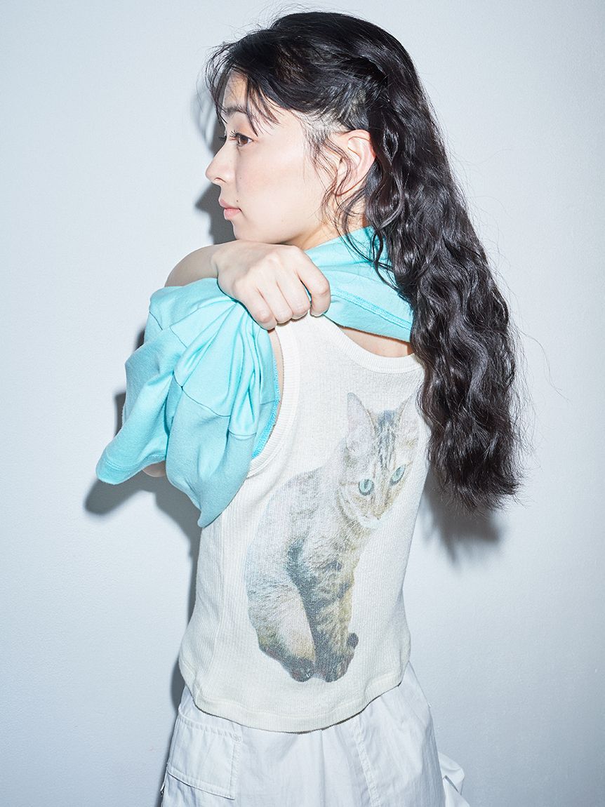 FURFUR「【上國料萌衣コラボ】HanaプリントTシャツ（UNISEX）」|Tシャツ・カットソー|