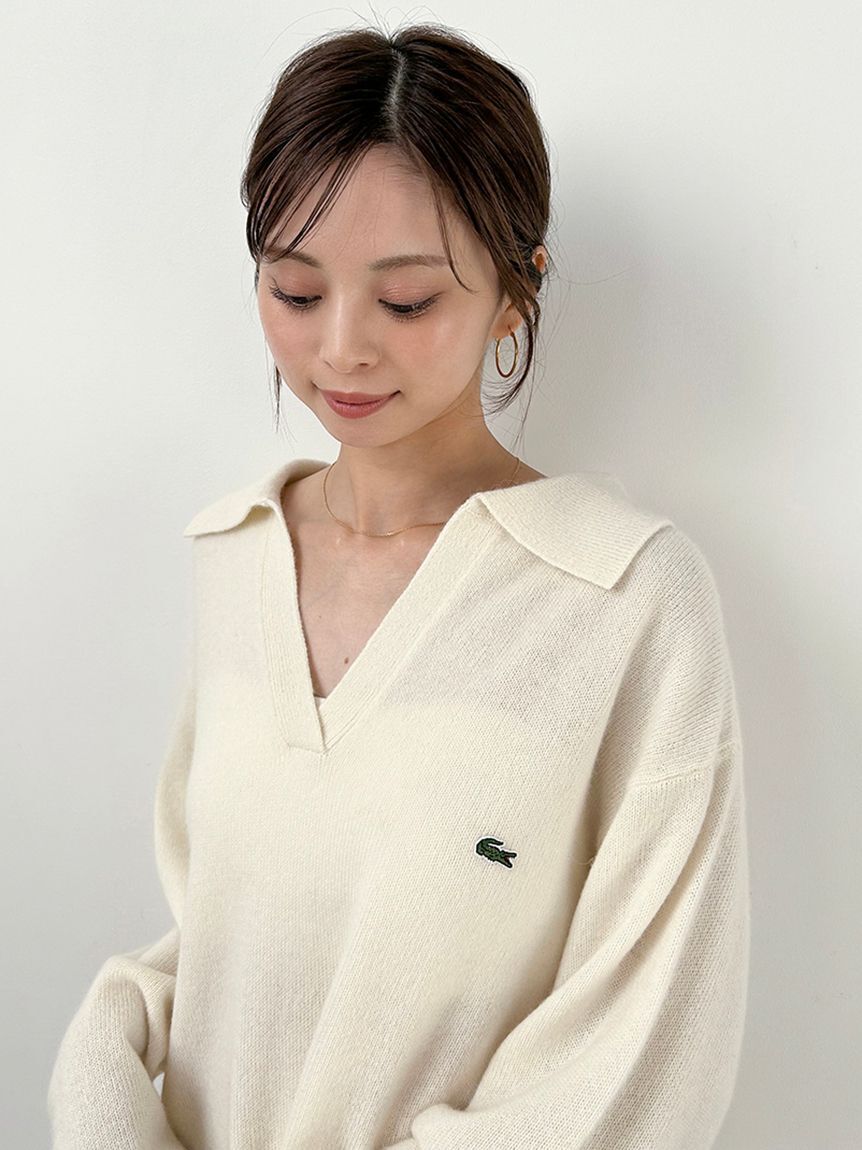 SNIDEL「LACOSTE/スキッパーニットワンピース」|ワンピース|