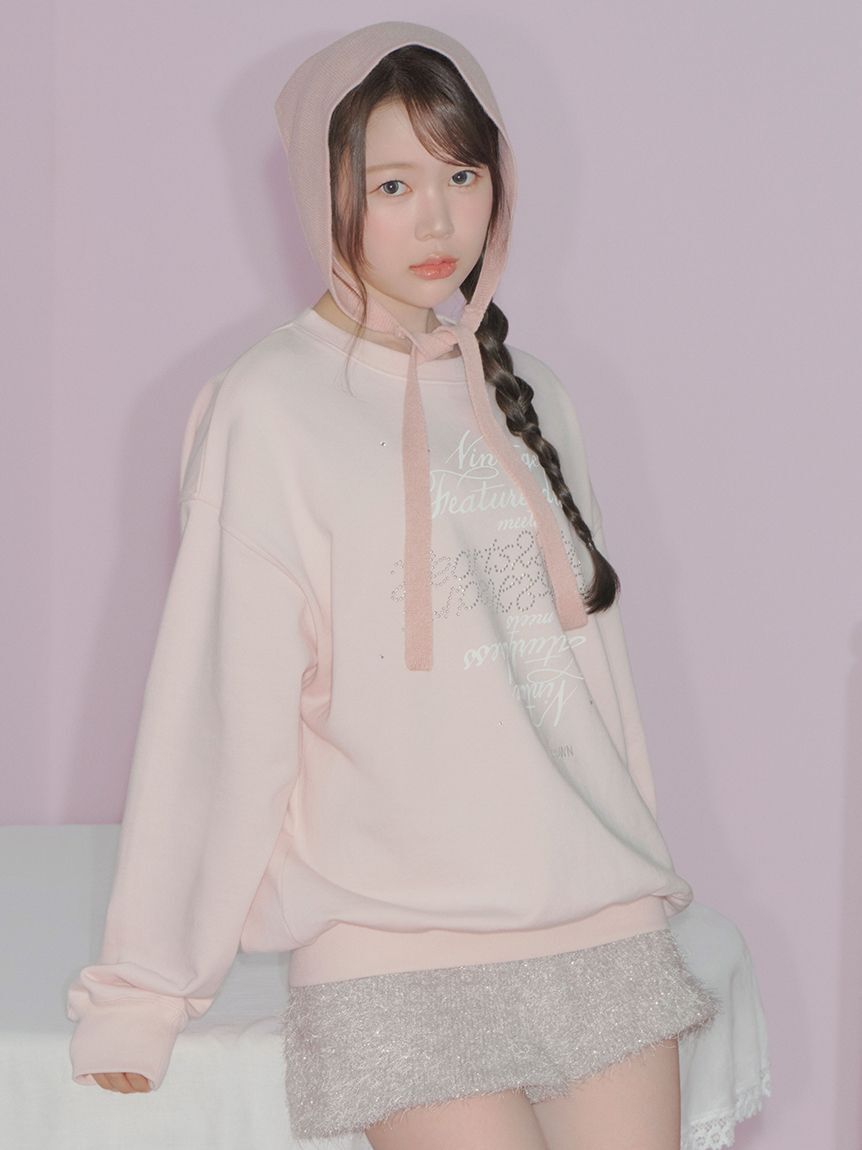 LILY BROWN「【LILY BROWN&times;Hearts2Hearts】コラボレーションビジューロゴスウェット」|スウェット・ジャージ|