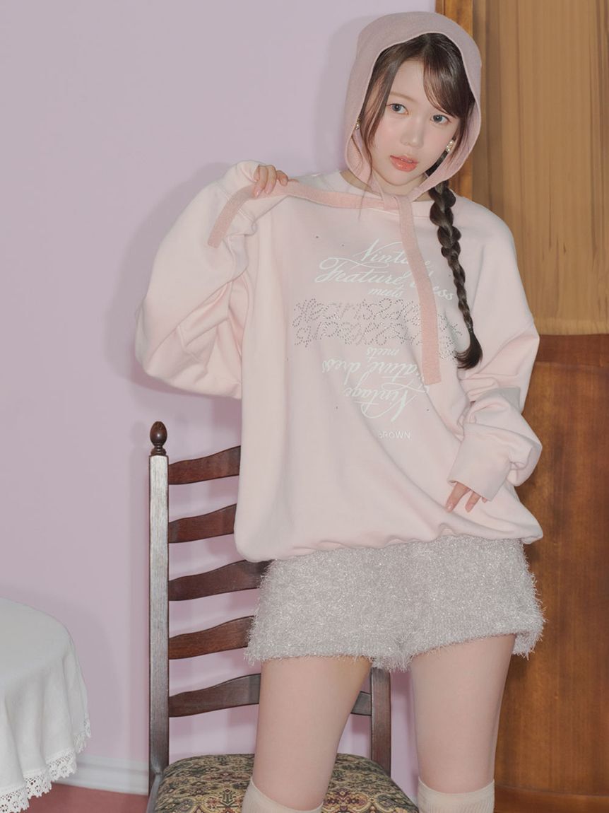 LILY BROWN「【LILY BROWN&times;Hearts2Hearts】コラボレーションビジューロゴスウェット」|スウェット・ジャージ|