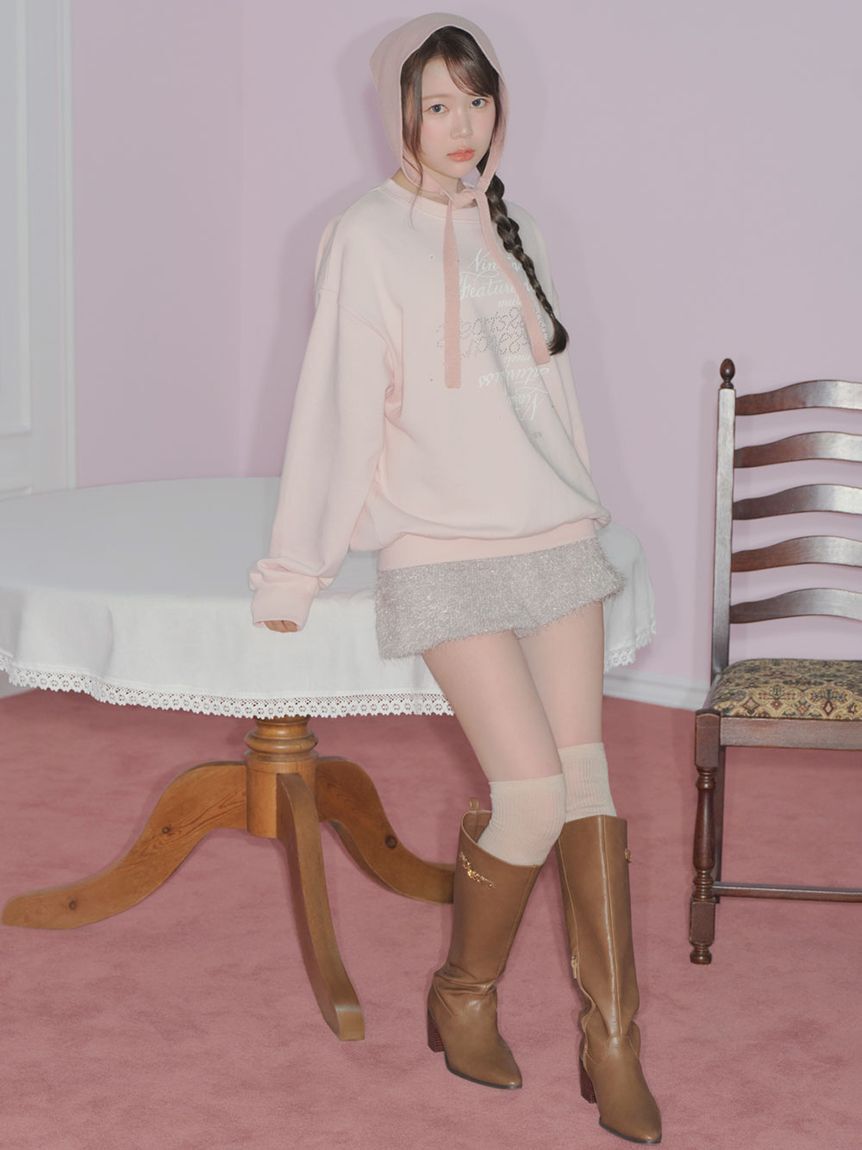 LILY BROWN「【LILY BROWN&times;Hearts2Hearts】コラボレーションビジューロゴスウェット」|スウェット・ジャージ|