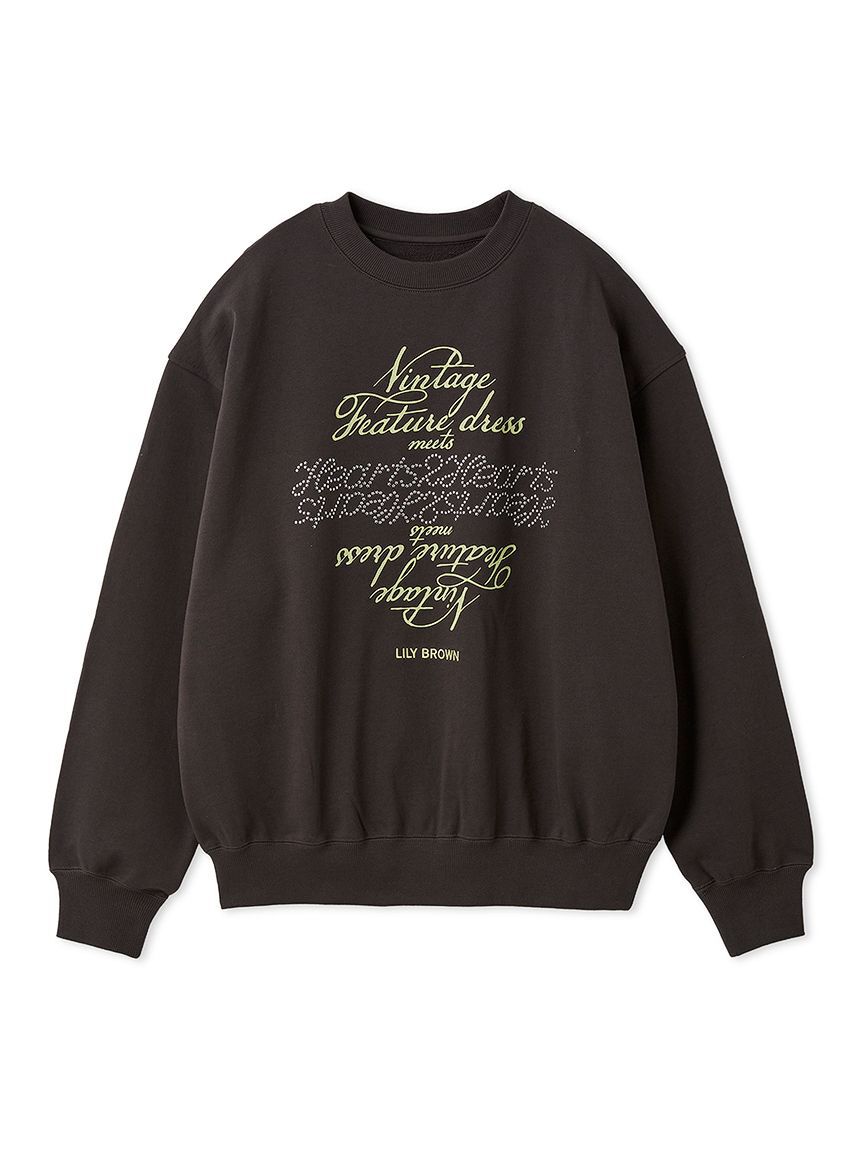 LILY BROWN「【LILY BROWN&times;Hearts2Hearts】コラボレーションビジューロゴスウェット」|スウェット・ジャージ|