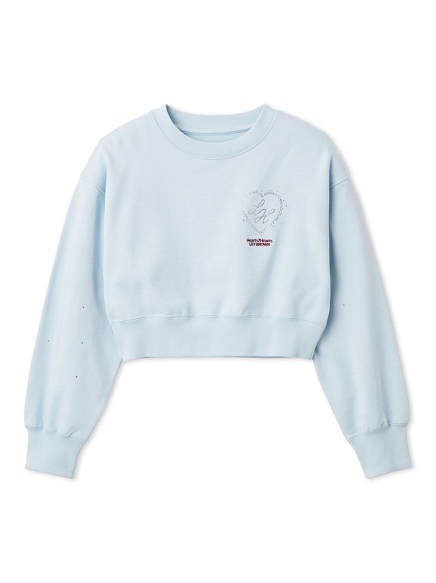 LILY BROWN「【LILY BROWN&times;Hearts2Hearts】コラボレーションビジューロゴスウェット」|スウェット・ジャージ|
