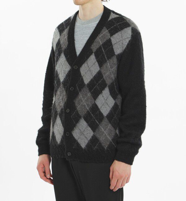 MACKINTOSH PHILOSOPHY「起毛アーガイル Vネックカーディガン」|ニット・セーター|