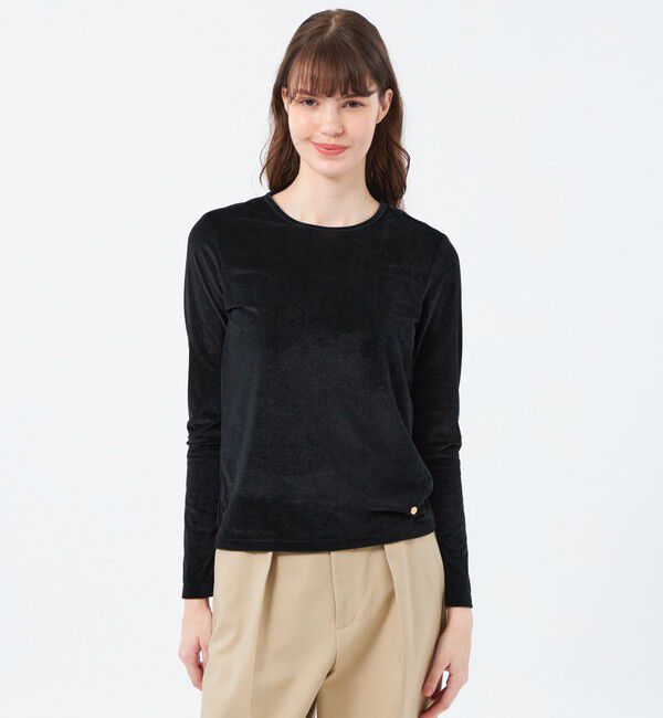 MACKINTOSH PHILOSOPHY「シアーベロアロングスリーブ」|Tシャツ・カットソー|ブラック