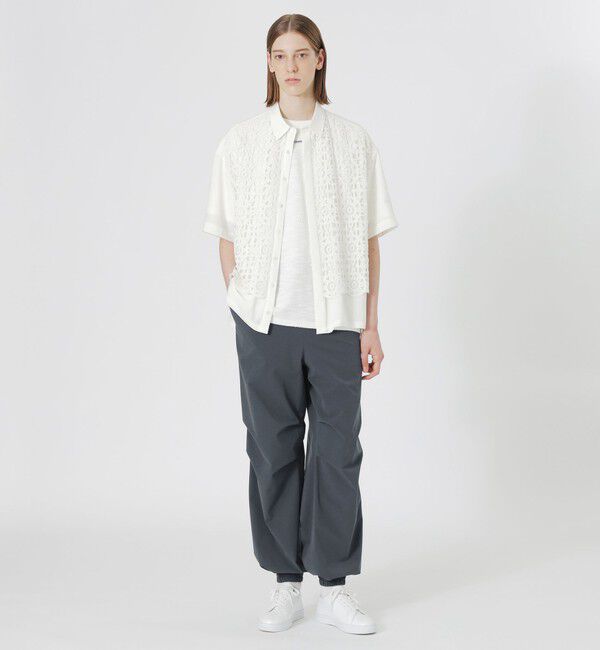  「レースコンビショートスリーブシャツ」|シャツ・ブラウス|
