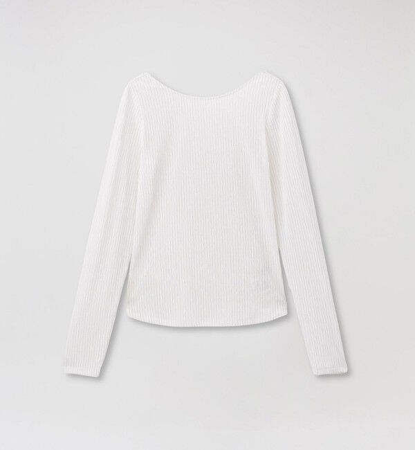  「バックオープンベロアトップス」|Tシャツ・カットソー|ホワイト