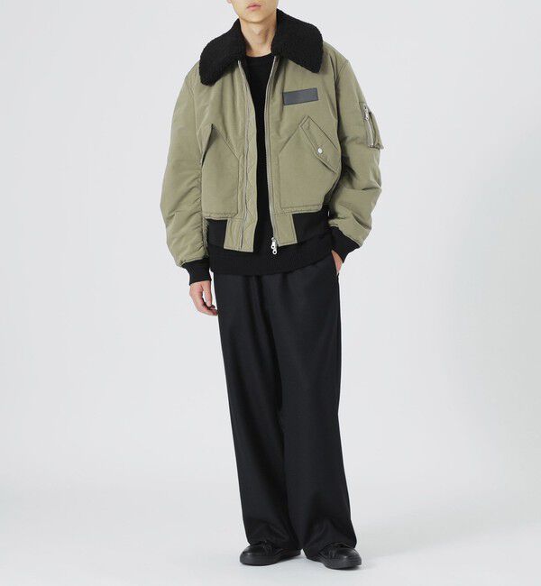  「ボアカラーフライトブルゾン」|ブルゾン・スタジャン|