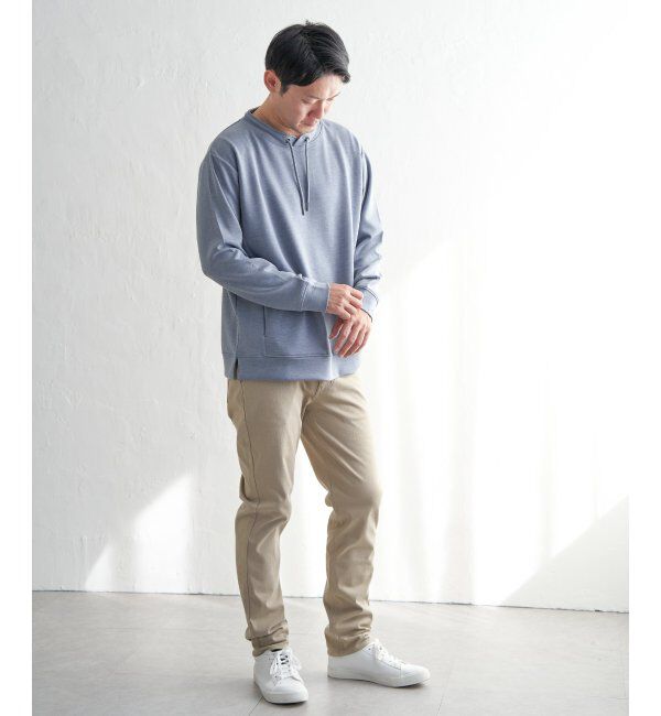 ikka「【抗菌防臭／吸水速乾】GOKU楽ダンボールルーイカラー」|パーカー|