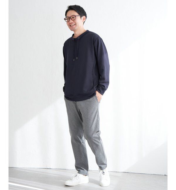 ikka「【抗菌防臭／吸水速乾】GOKU楽ダンボールルーイカラー」|パーカー|