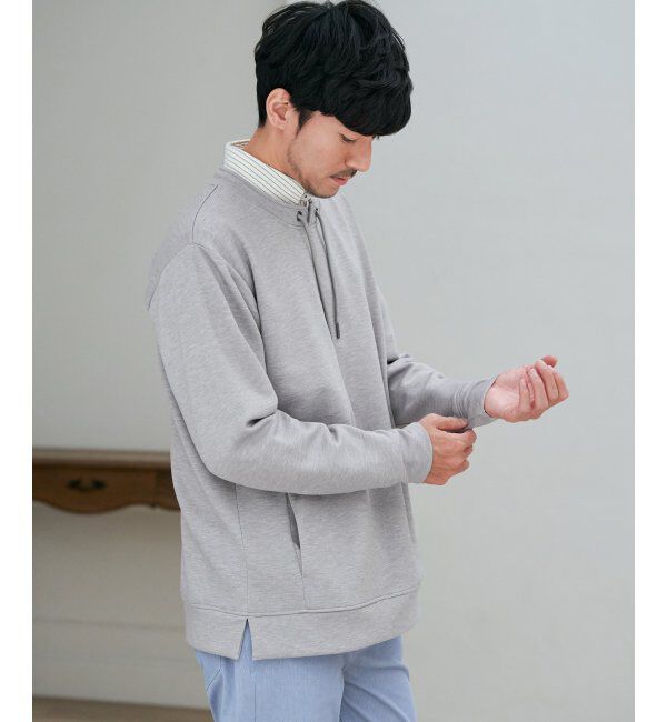 ikka「【抗菌防臭／吸水速乾】GOKU楽ダンボールルーイカラー」|パーカー|