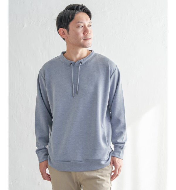 ikka「【抗菌防臭／吸水速乾】GOKU楽ダンボールルーイカラー」|パーカー|サックスブルー