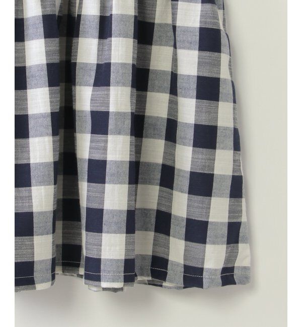 ikka kids「ブロックチェックドッキングワンピース（120~160cm）」|スカート|
