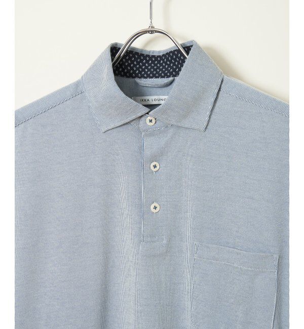 IKKA LOUNGE「【吸水速乾／イージーケア】アーバンドライ冷感コードレーンポロシャツ」|Tシャツ・カットソー|