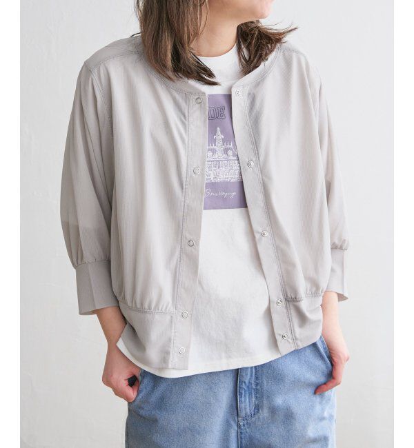 Lbc with Life「シアースナップカーディガン」|カーディガン|グレイ