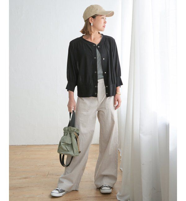 Lbc with Life「シアースナップカーディガン」|カーディガン|