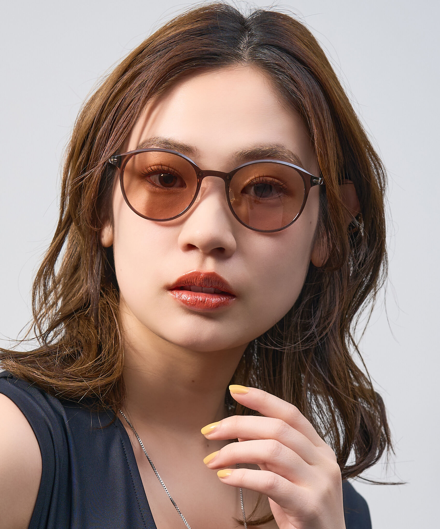  「Zoff | UNITED ARROWS ボストン型 サングラス クリアフレーム 軽量 UVカット ユナイテッドアローズ」|サングラス|