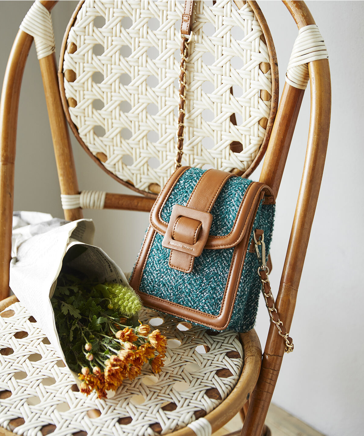 Samantha Thavasa「ツイードショルダーバッグ　縦型」|ショルダー・メッセンジャー|