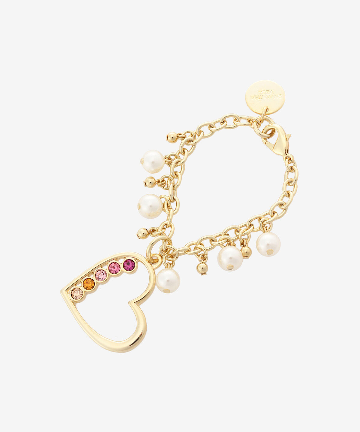 Samantha Vega「パールハートバッグチャーム」|チャーム・キーホルダー|ピンク