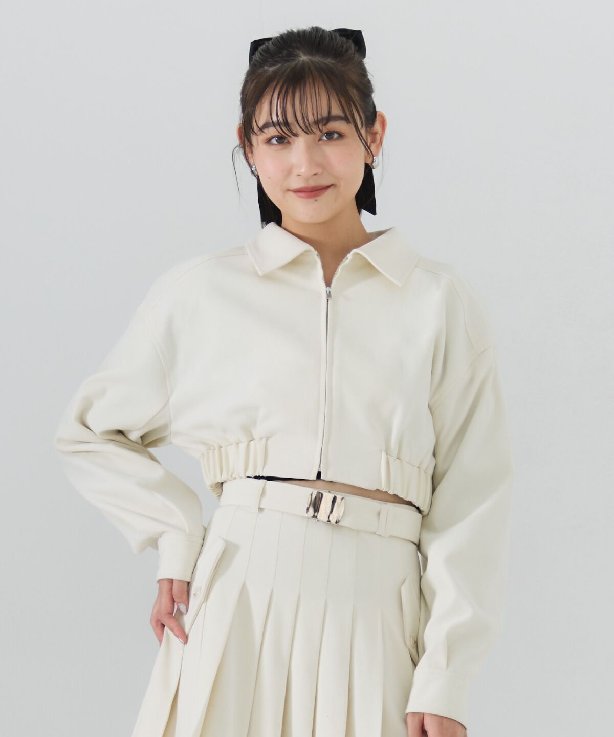 REDYAZEL「フロントジップショートブルゾン」|ブルゾン・スタジャン|