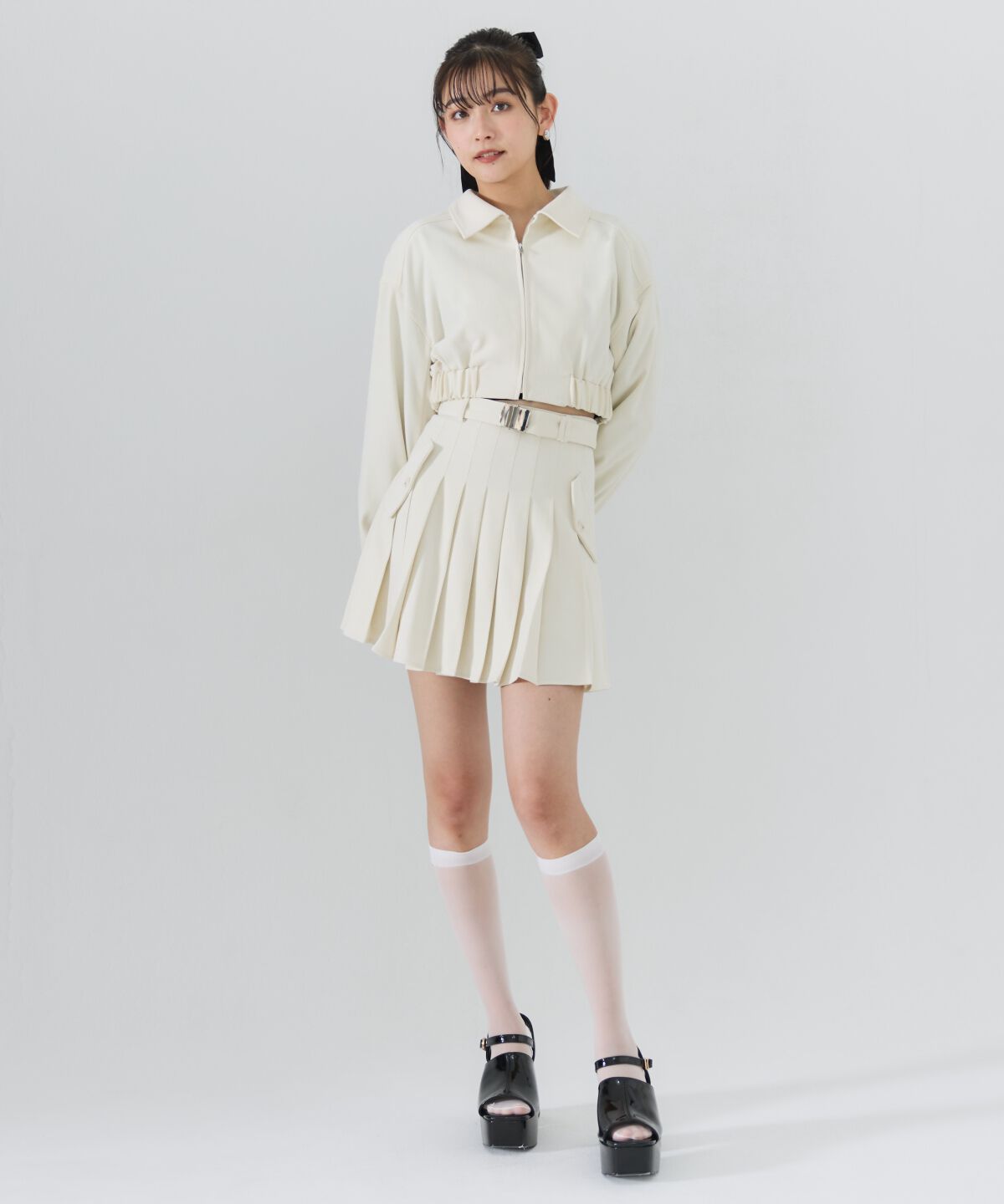 REDYAZEL「フロントジップショートブルゾン」|ブルゾン・スタジャン|