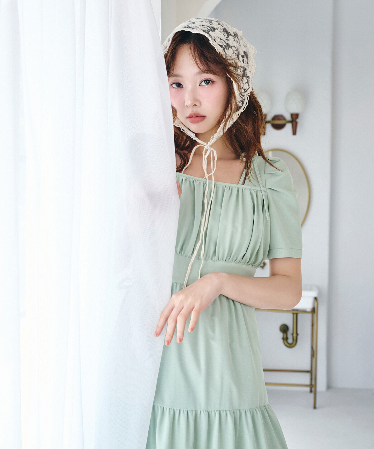 REDYAZEL「サイドリボンカットティアードワンピース」|ワンピース|