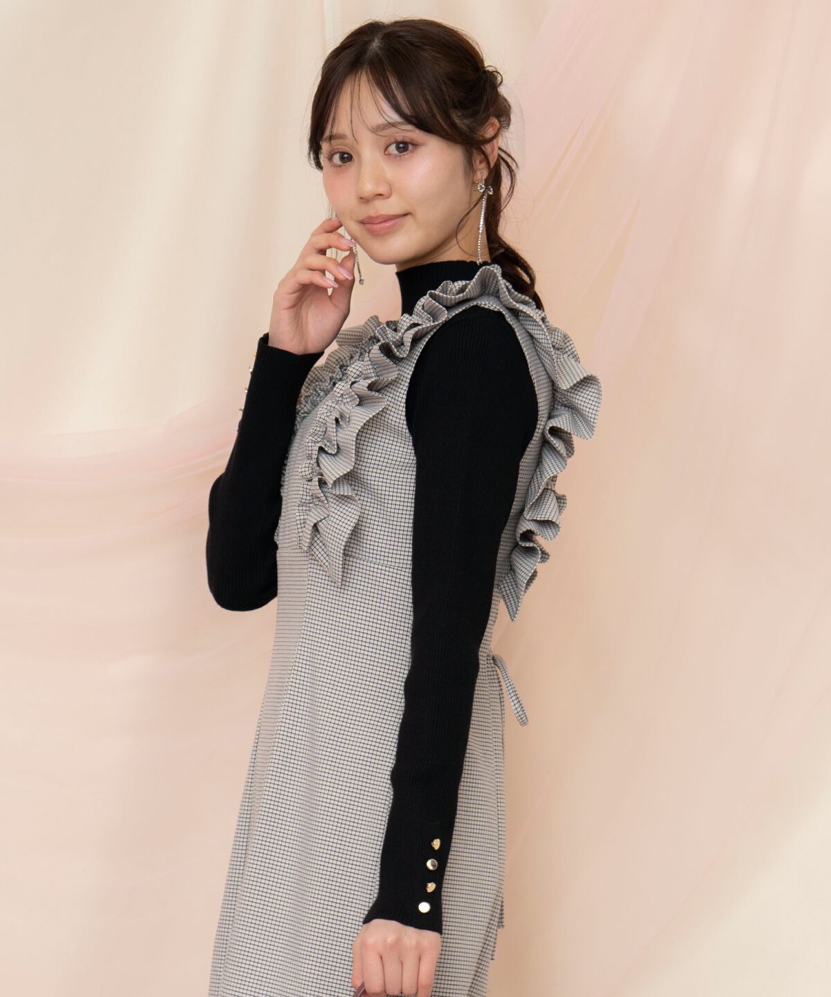 WILLSELECTION「袖口ボタンボトルネックリブニット」|ニット・セーター|