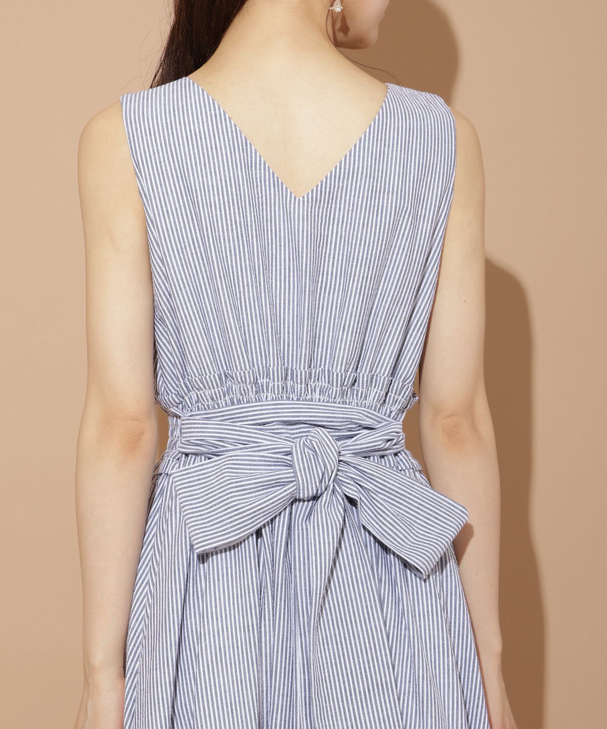 WILLSELECTION「ウエストシャーリングストライプワンピース」|ワンピース|