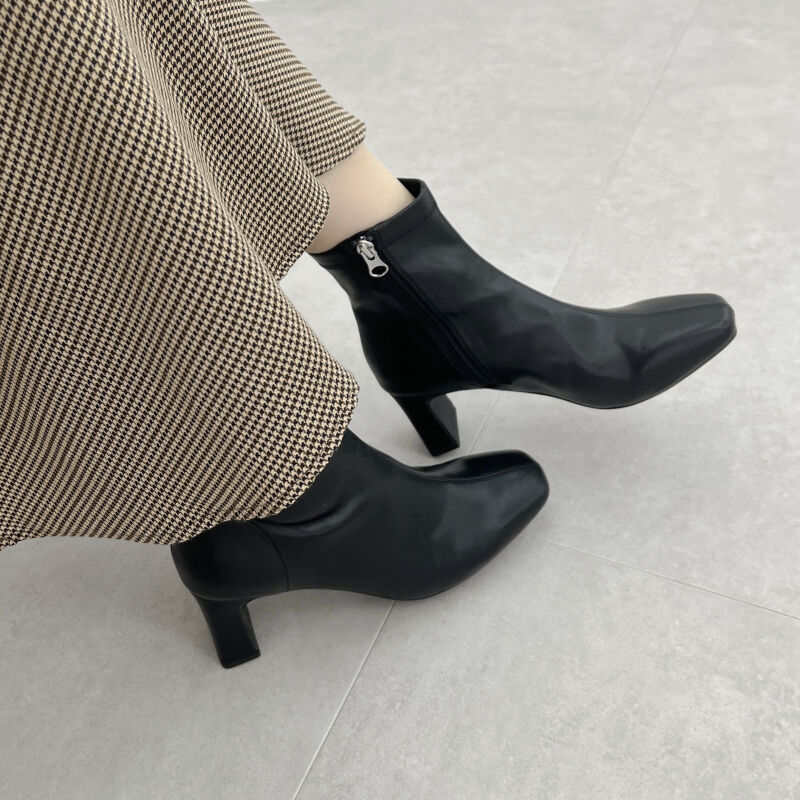 ORiental TRaffic「プレートヒールストレッチブーツ/31405」|ショートブーツ|