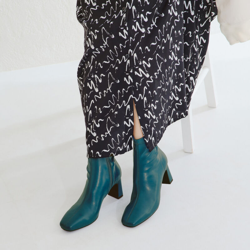 ORiental TRaffic「プレートヒールストレッチブーツ/31405」|ショートブーツ|