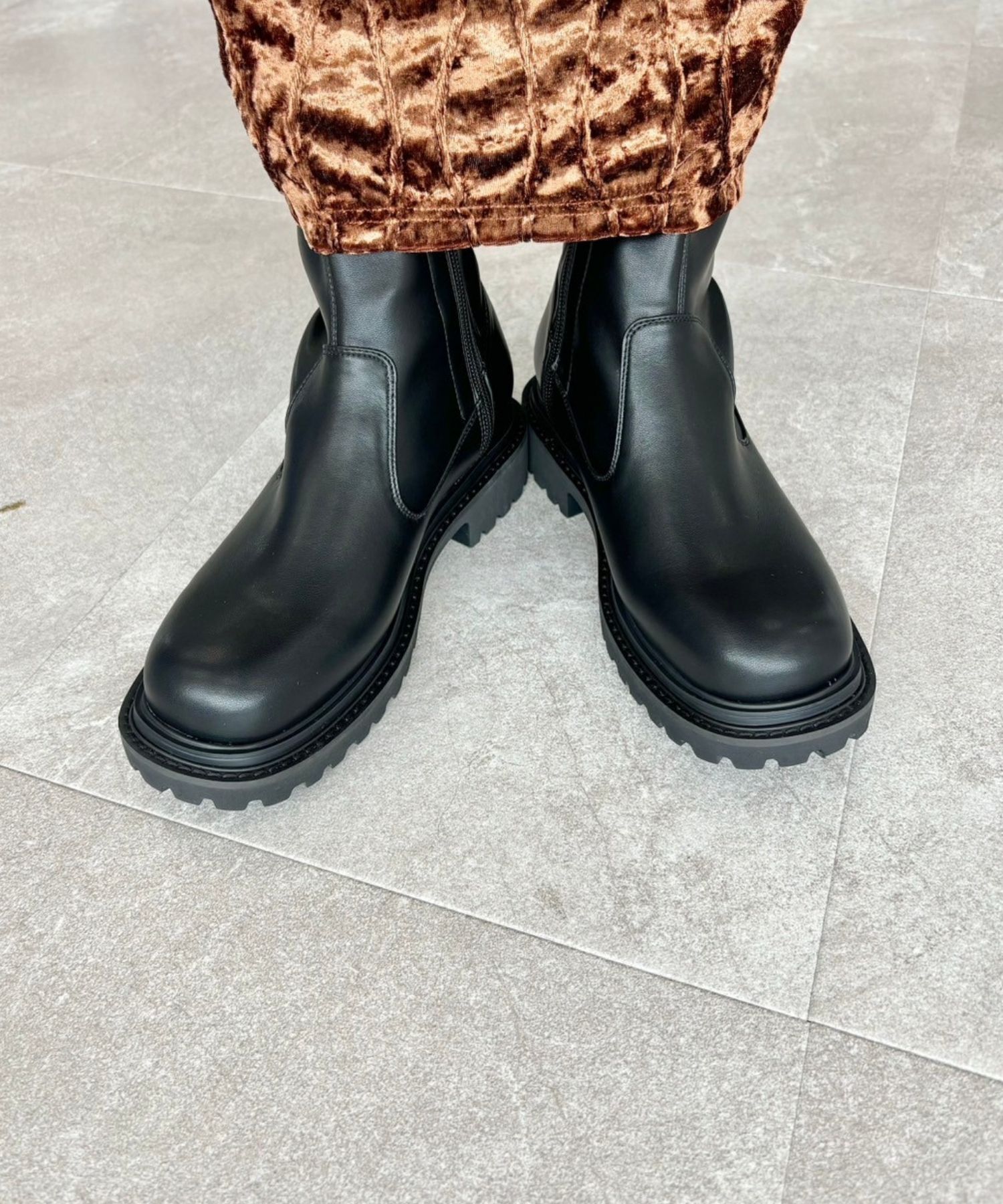 ORiental TRaffic「タンクソールストレッチブーツ/31414」|ショートブーツ|