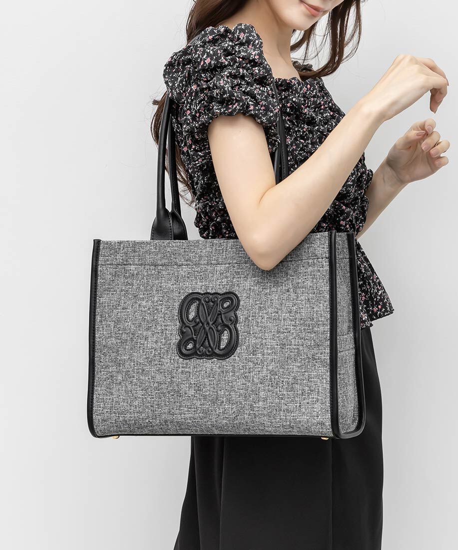 「【A4対応】モノグラムデザイントートバッグ」|トートバッグ|