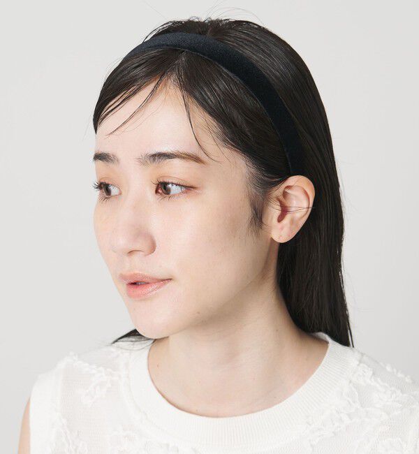 UNITED ARROWS「プレーン ヘッドバンド 23M」|カチューシャ|BLACK